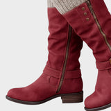 Gloria - Bota de Caña Alta con Detalle de Malla Trenzada