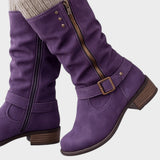 Gloria - Bota de Caña Alta con Detalle de Malla Trenzada