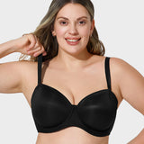 Sujetador push-up cómodo sin relleno con tirantes desmontables
