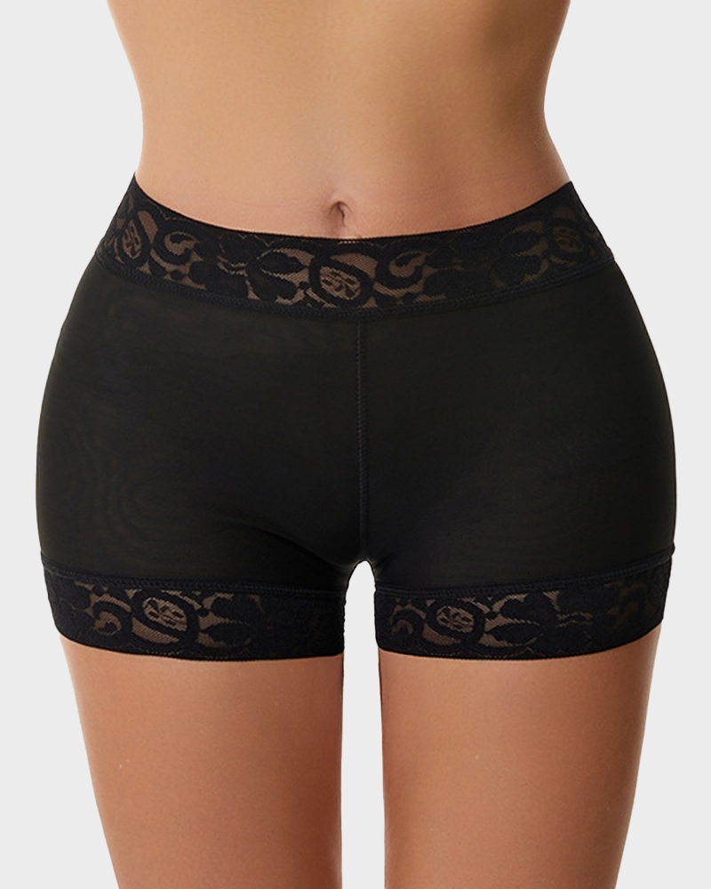 Shorts moldeadores de cintura alta con encaje
