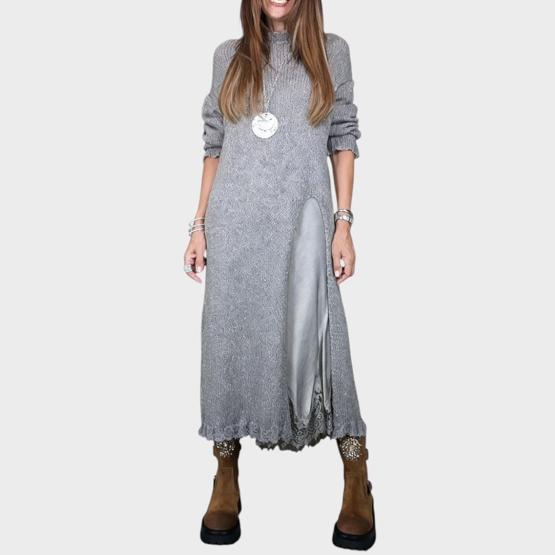 Vega Conjunto de Jersey y Vestido de Estilo Lencería