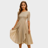 Gabhi Vestido Midi Con Detalles De Encaje