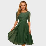 Gabhi Vestido Midi Con Detalles De Encaje