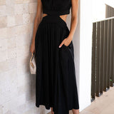 Quincy | Vestido Midi con Corte y Bolsillos