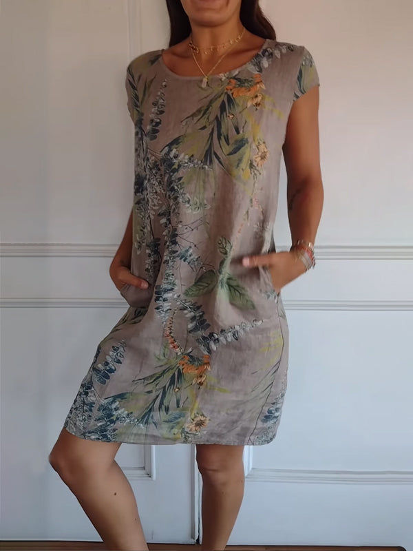 Madison | Vestido Relajado con Hojas Tropicales