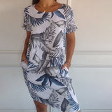 Madison | Vestido Relajado con Hojas Tropicales