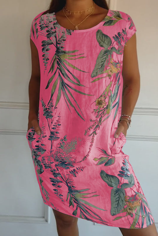 Madison | Vestido Relajado con Hojas Tropicales