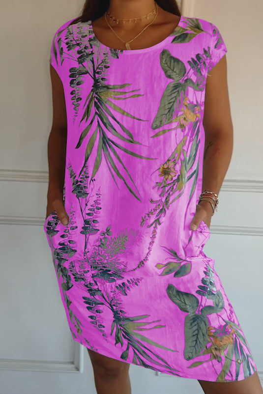Madison | Vestido Relajado con Hojas Tropicales