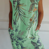 Madison | Vestido Relajado con Hojas Tropicales