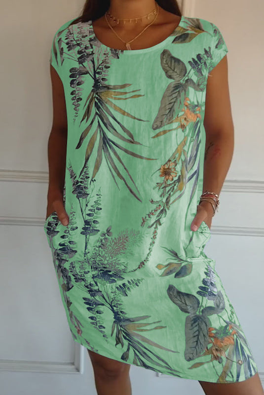 Madison | Vestido Relajado con Hojas Tropicales