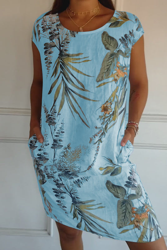 Madison | Vestido Relajado con Hojas Tropicales