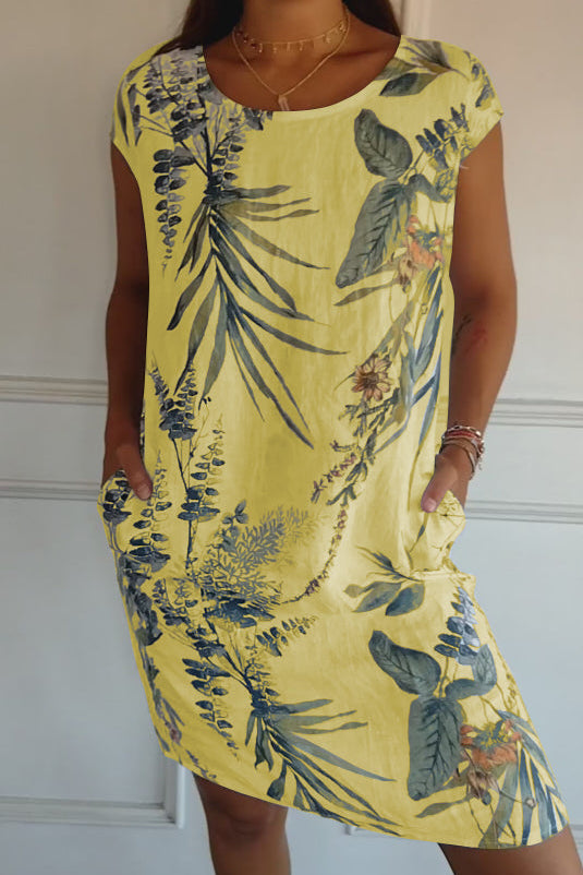 Madison | Vestido Relajado con Hojas Tropicales