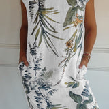 Madison | Vestido Relajado con Hojas Tropicales