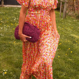 Harlow - Bonito vestido maxi floral con escote en V