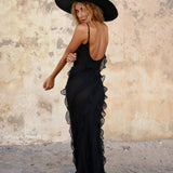 Zara - Vestido Maxi con Volantes