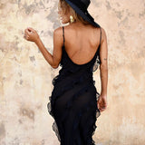 Zara - Vestido Maxi con Volantes