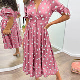 Maria | Vestido de Lunares con Botones