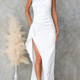 Inez - Elegante Vestido Maxi de Un Hombro