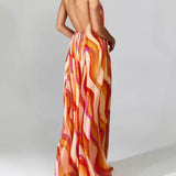 Marlyn - Vestido Maxi Sin Espalda con Cuello Halter
