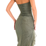 MARIA™ | VESTIDO MIDI CON VOLANTES