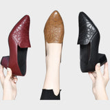 Elena Zapatos de Cuero Con Bardados