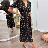 Maria | Vestido de Lunares con Botones