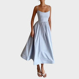 Carmencita Vestido Con Tirantes Finos