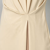 Vestido de Punto con Pliegues Laterales