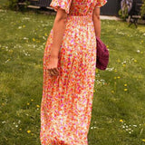 Harlow - Bonito vestido maxi floral con escote en V
