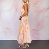 Evie™ - Vestido elegante ajustado con estampado de acuarela