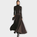 Vestido Maxi Elegante con Cuello Alto