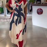 Vestido Impreso de Manga Corta