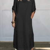 Mia™ - Vestido de Lino Sencillo y Cómodo con Bolsillos