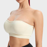 Sujetador bandeau sin costuras y sin tirantes: sin aros y antideslizante