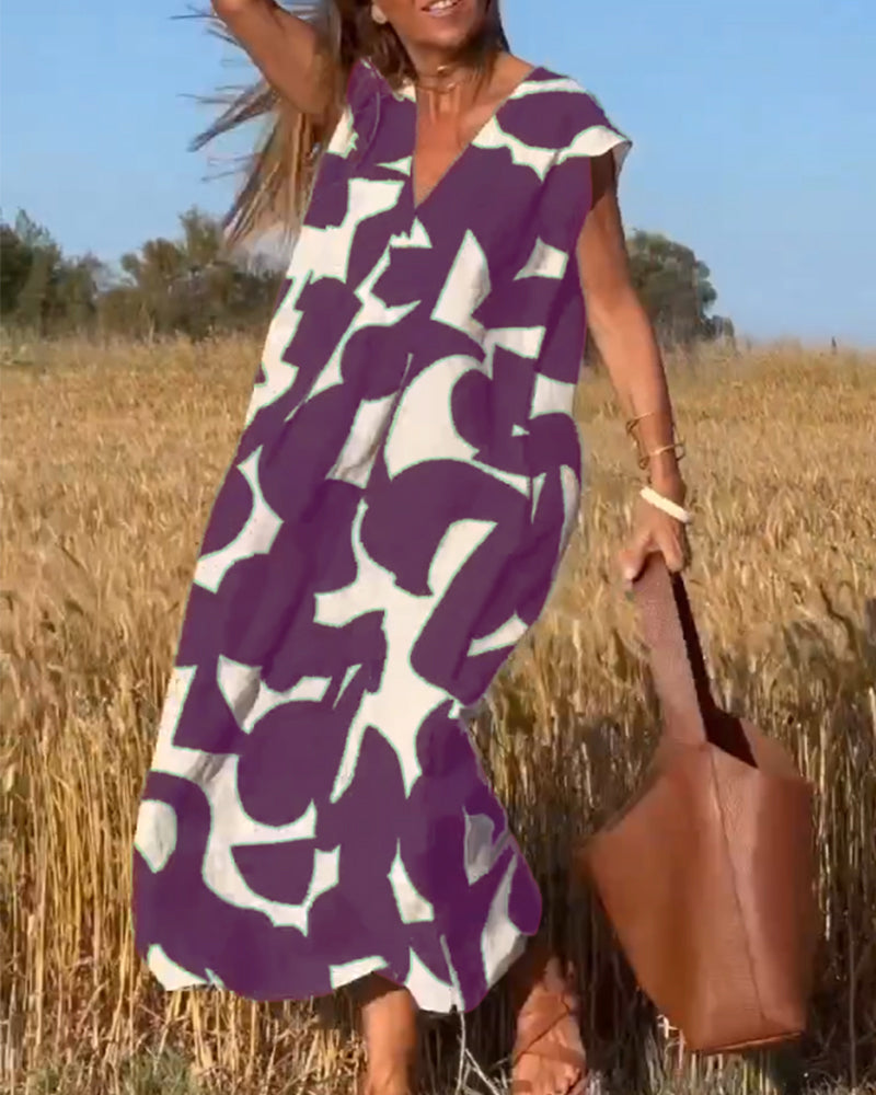 Lauren | Vestido de Corte A Sin Mangas Abstracto
