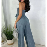 ISLA – CONJUNTO DE DOS PIEZAS EN DENIM ESTILOSO