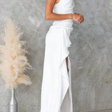 Inez - Elegante Vestido Maxi de Un Hombro