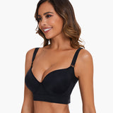 Yack Saint® Sujetador push-up con espalda lisa – Marrón + Beige (pack de 2)