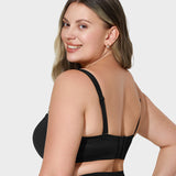 Sujetador push-up cómodo sin relleno con tirantes desmontables