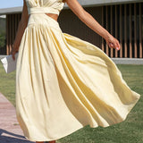 Quincy | Vestido Midi con Corte y Bolsillos