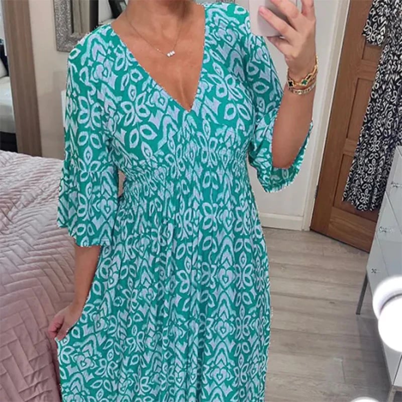 Hazel | Vestido Midi de Corte Geométrico