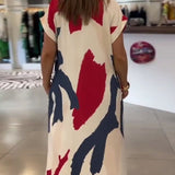 Vestido Impreso de Manga Corta