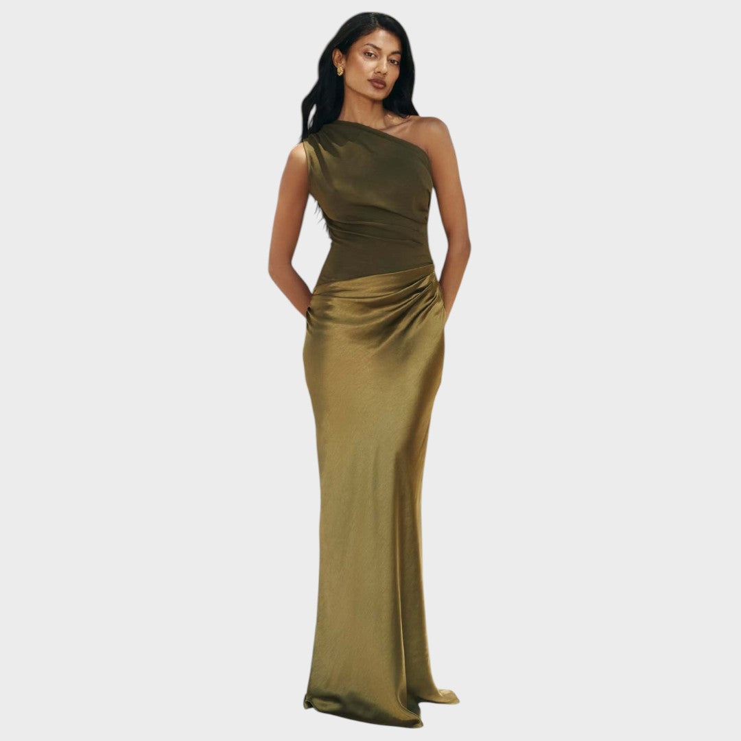 Asmine Elegante Vestido de Un Solo Hombro