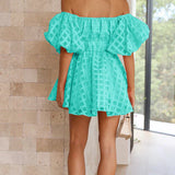 Evie - Vestido Mini de Manga Abullonada