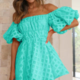 Evie - Vestido Mini de Manga Abullonada