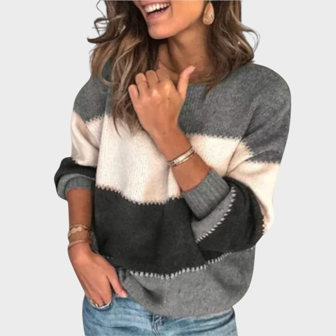 Adriana Suéter de Punto con Rayas