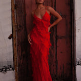 Zara - Vestido Maxi con Volantes