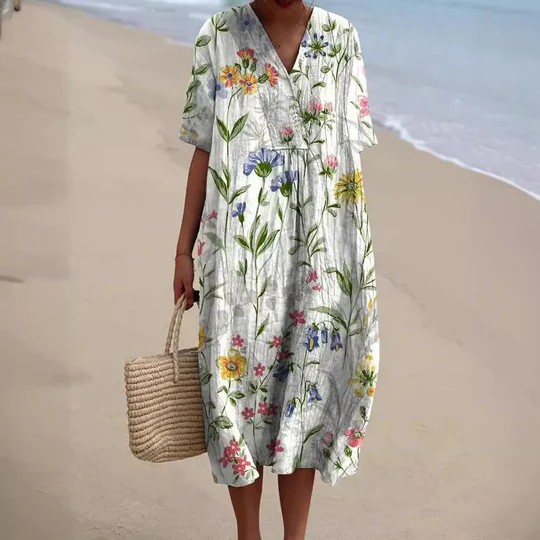 GABRIELA – VESTIDO INFORMAL CON TEMA FLORAL