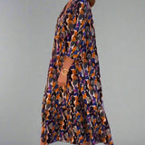 Walburga | Vestido Maxi Retro con Escote en V y Comodidad Elegante