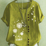Hermione – Blusa con Estampado de Diente de León